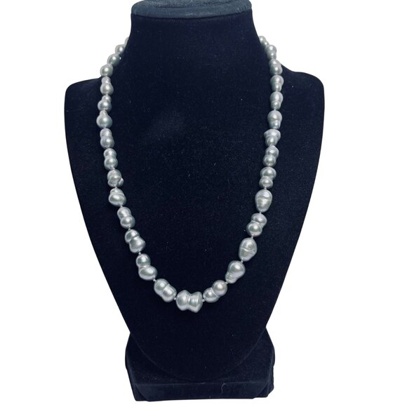 Honora Jewelry - Honora Gray Graduated Freshwater Baroque Pearl Choker Necklace (6037)